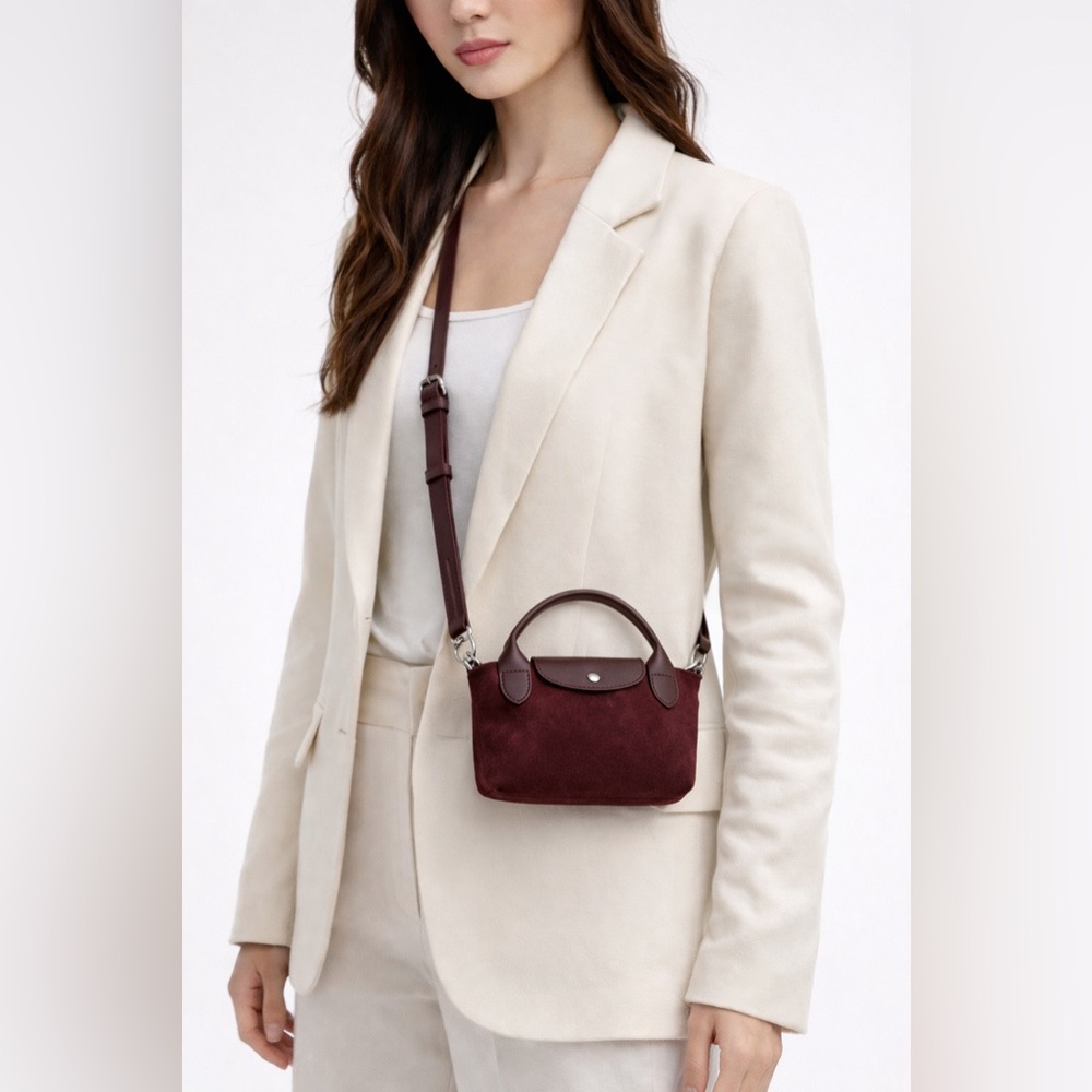 Mini suede crossbody